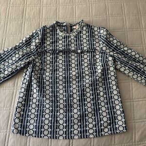 Women's Boden Long Sleeve scalloped blouse Size US 8